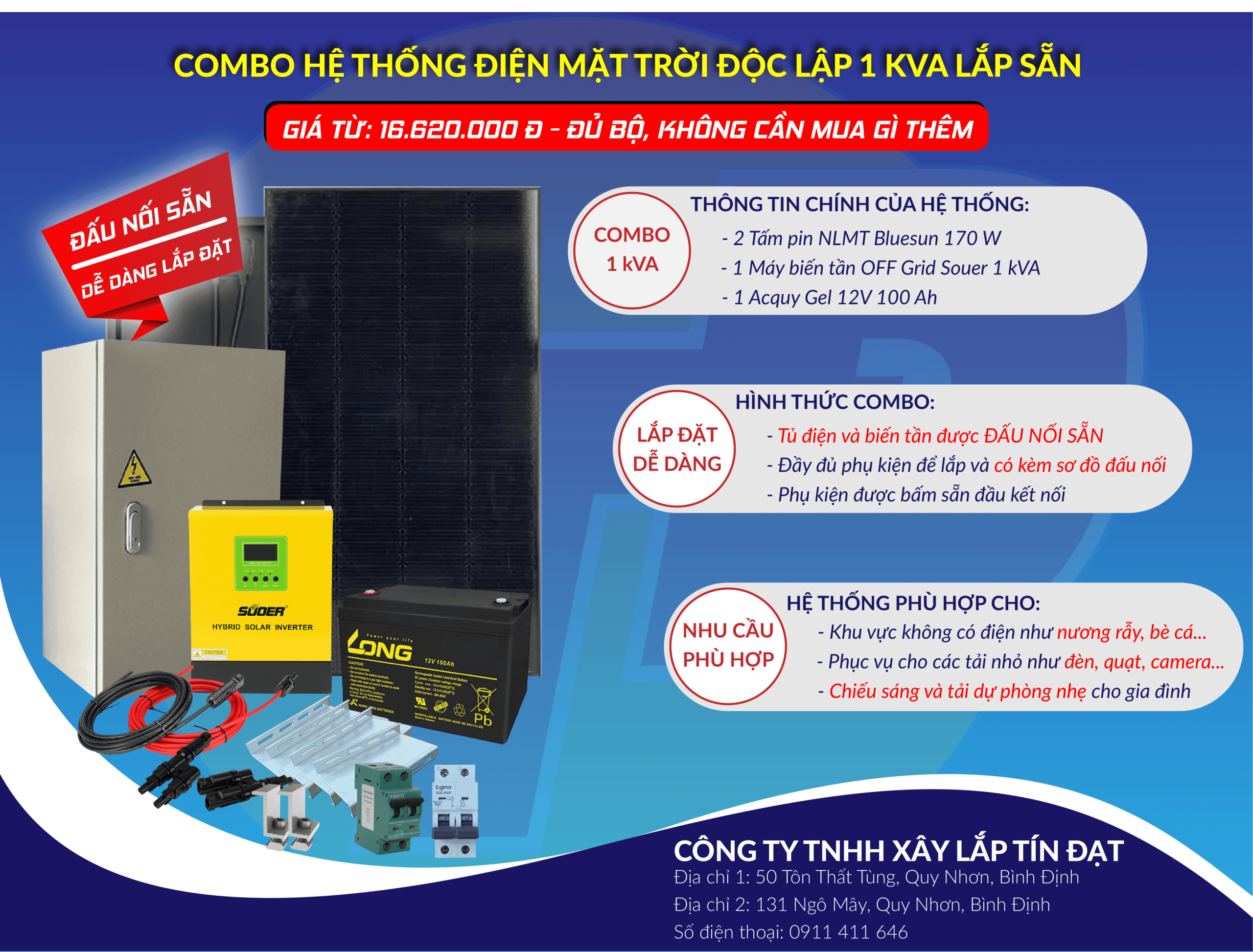 KHÔNG CẦN TRẢ TIỀN ĐIỆN VỚI HỆ 1KWP ĐIỆN MẶT TRỜI