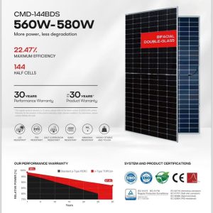 BẢNG GIÁ TẤM PIN NĂNG LƯỢNG MẶT TRỜI AE SOLAR 2 MẶT KÍNH CÔNG SUẤT 580W - TÍN DẠT SOLAR
