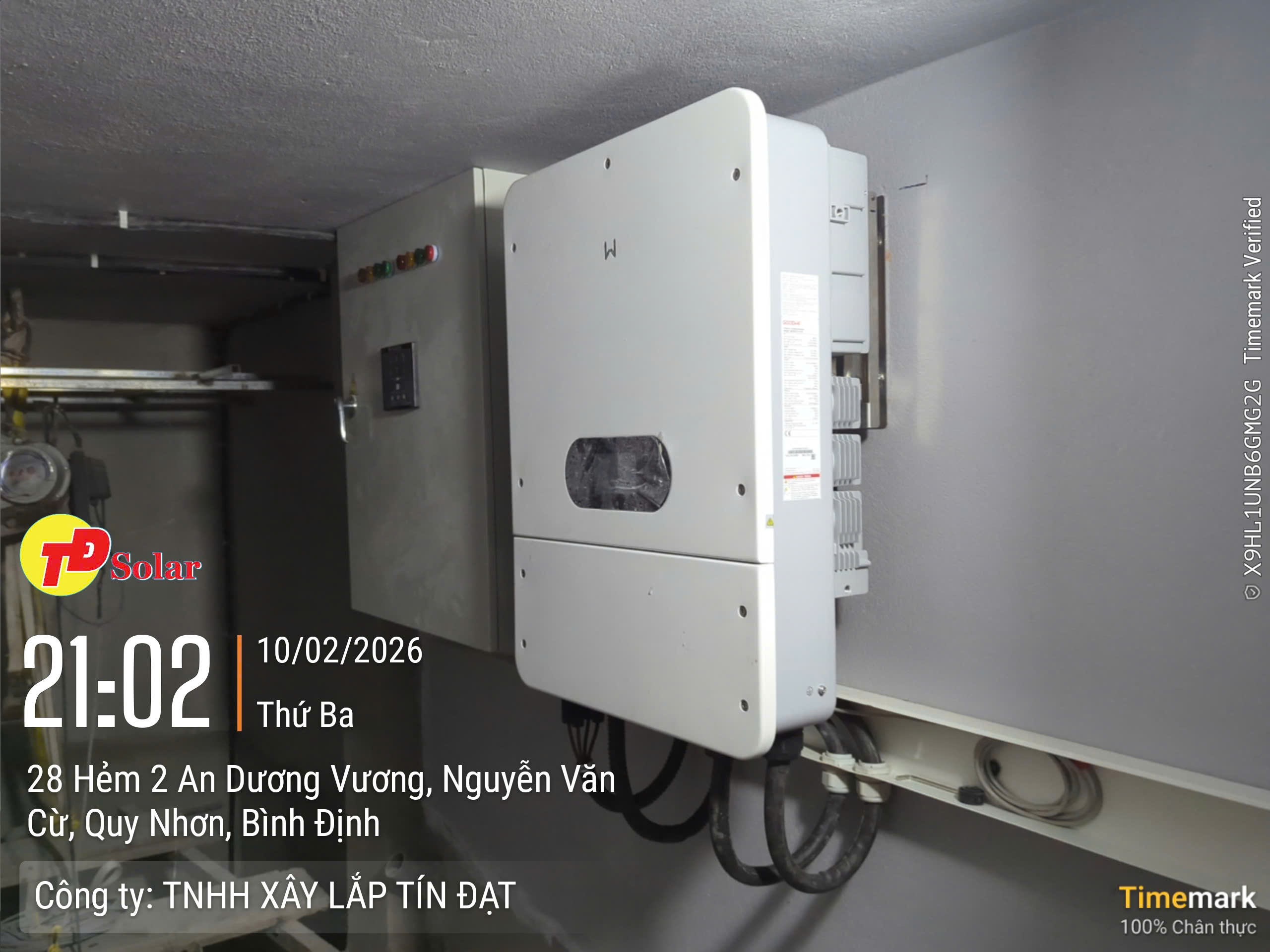 BÀN GIAO HỆ THỐNG ĐIỆN MẶT TRỜI 15KW 3 PHA LƯU TRỮ 28.6KWH – GIẢI PHÁP NĂNG LƯỢNG ĐẲNG CẤP TẠI QUY NHƠN