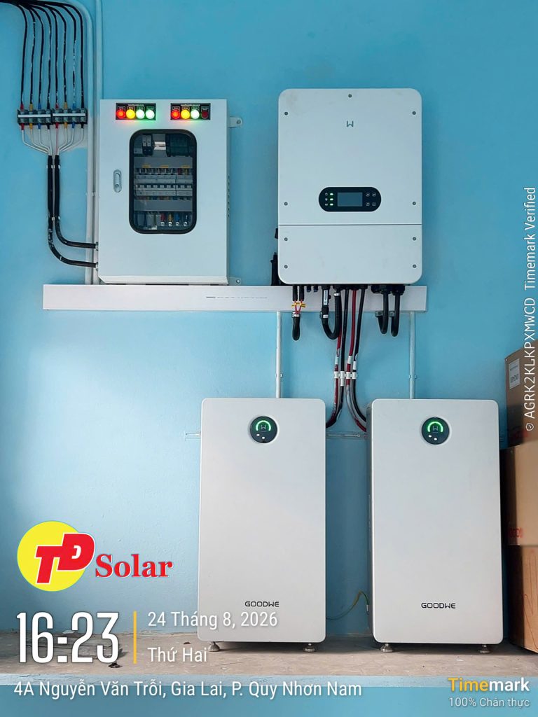 HOÀN THÀNH BÀN GIAO HỆ ĐIỆN MẶT TRỜI HYBRID 15KW 3 PHA CHO CHỦ NHÀ TRỌ CAO CẤP TẠI QUY NHƠN