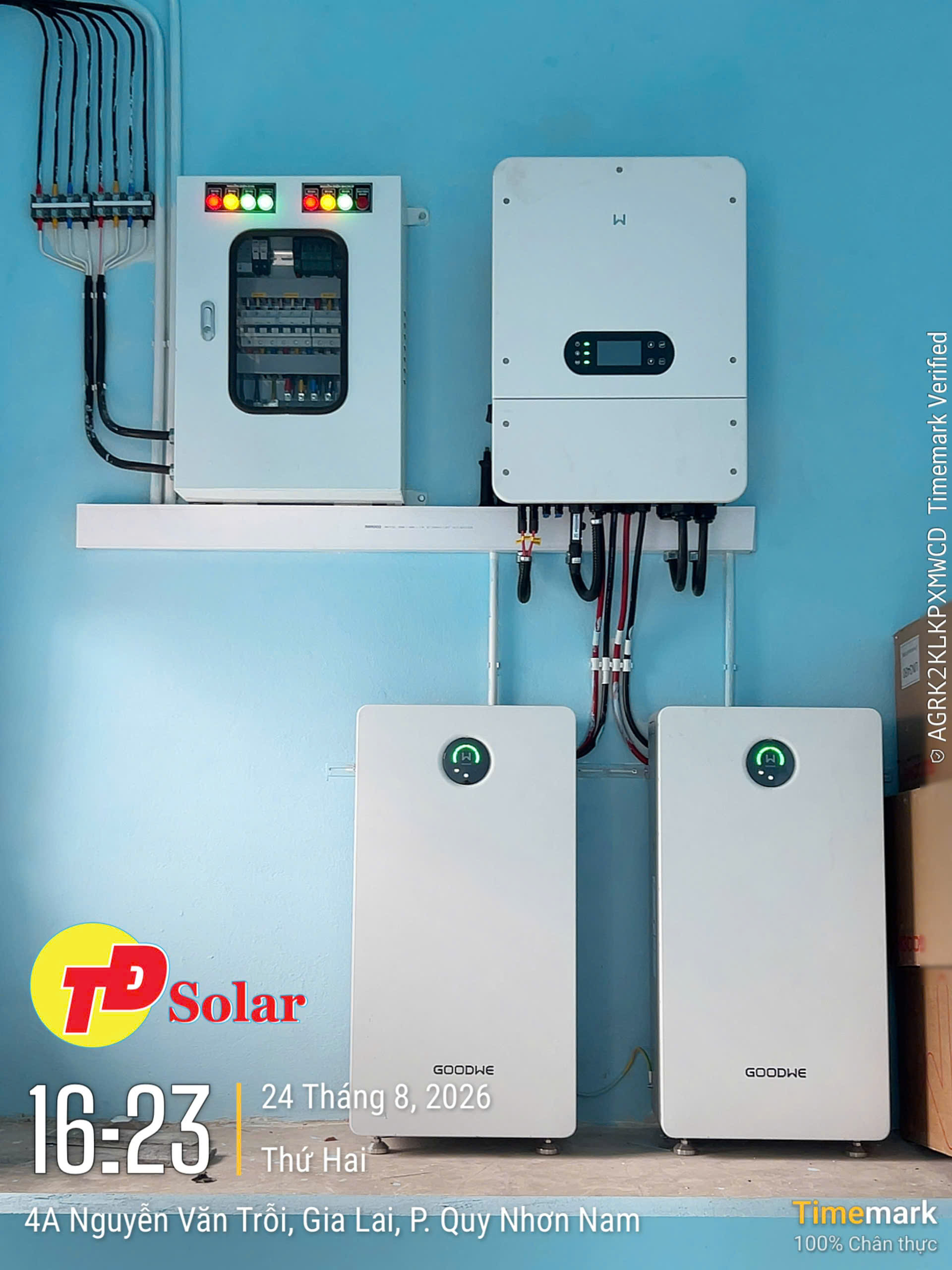 HOÀN THÀNH BÀN GIAO HỆ ĐIỆN MẶT TRỜI HYBRID 15KW 3 PHA CHO CHỦ NHÀ TRỌ CAO CẤP TẠI QUY NHƠN